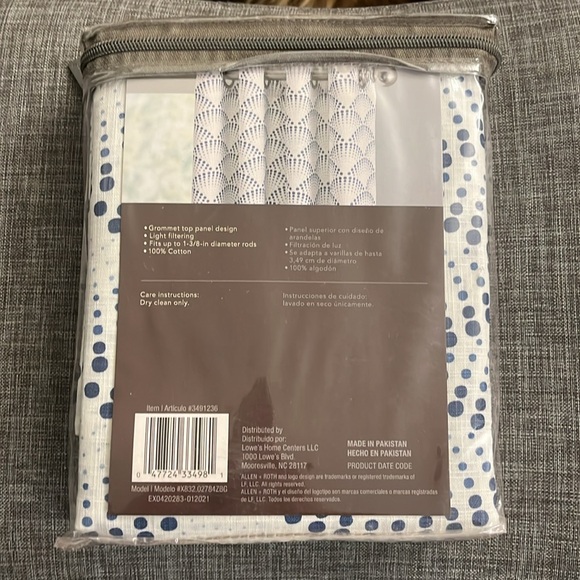 allen + roth 50”X 84" Light Filtering Grommet Curtain Panel Window Treatments - Picture 5 of 6